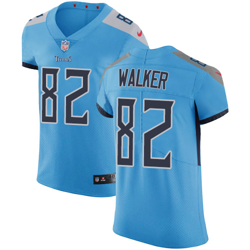 Nike Titans #82 Delanie Walker Light Blue Team Color Men's Stitched NFL Vapor Untouchable Elite Jersey
